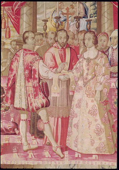 The Charles V Tapestry depicting the Marriage of Charles V to Isabella of Portugal in 1526 (detail) by Flemish School